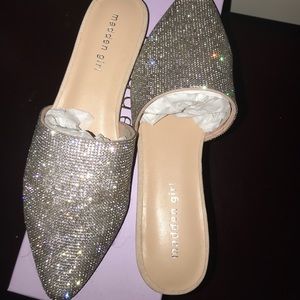 Madden Girl Rhinestone Mules